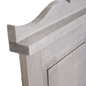 Detailaufnahme: Wandgarderobe im Shabby-Look, Grau-Braun, 2er-Set.