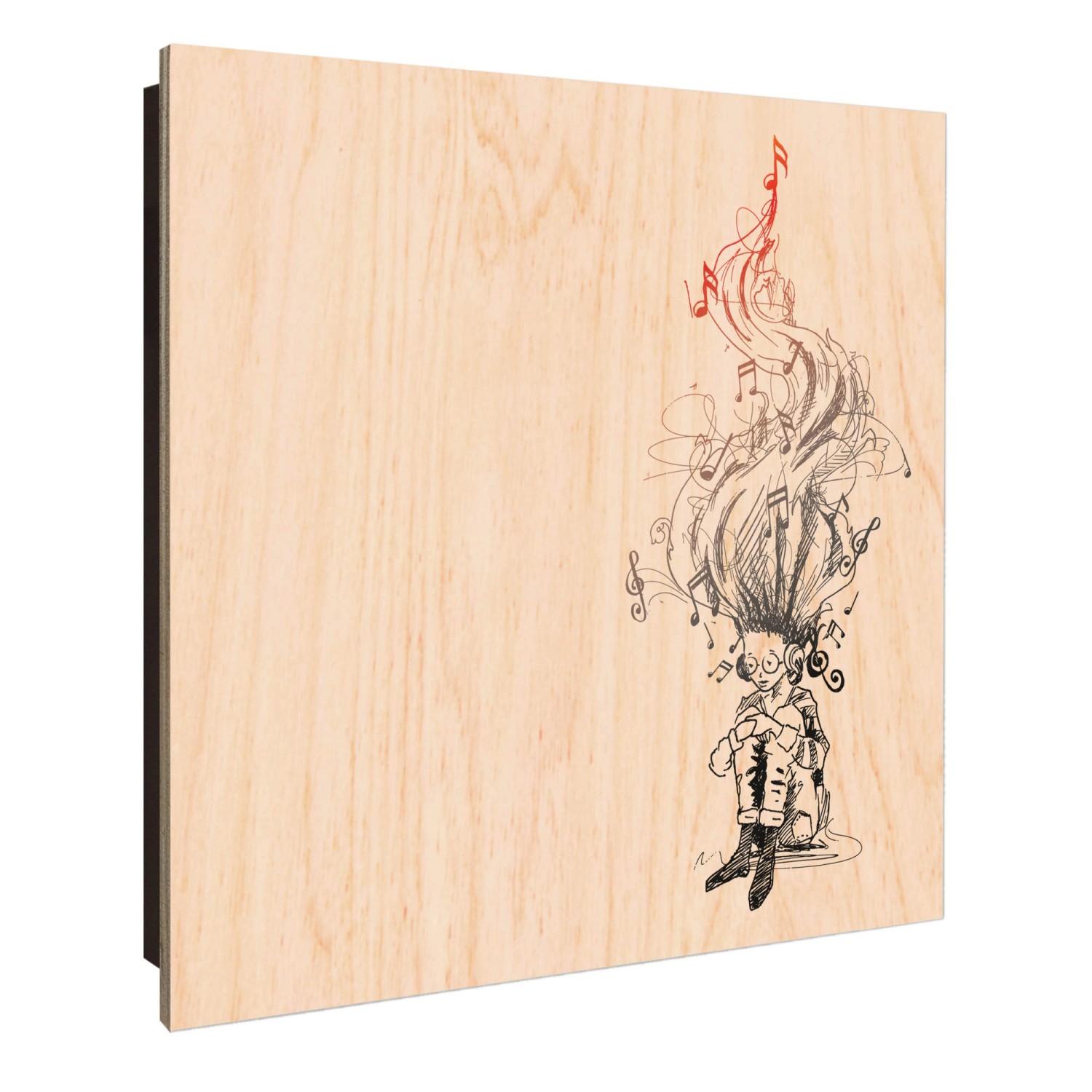 Banjado Großer Schlüsselkasten Holz 30x30cm Schwarz Scharnier Links 50 Hake günstig online kaufen