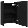 vidaXL Spiegelschrank in Schwarz Eichen-Optik mit Regal und Tür, Badmöbel