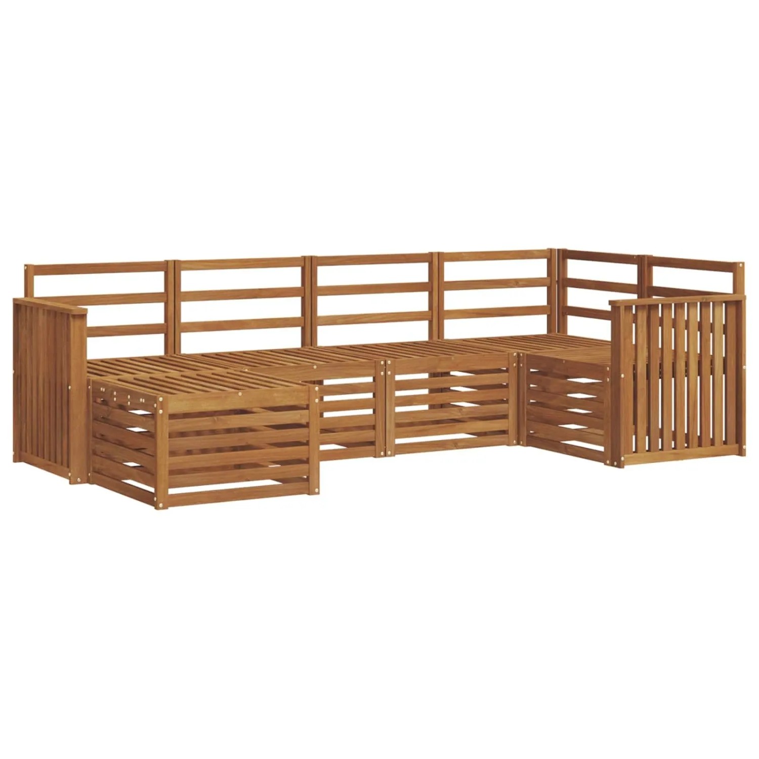 vidaXL Sofagarnituren 6 Tlg Natur Massivholz Akazie 3375084