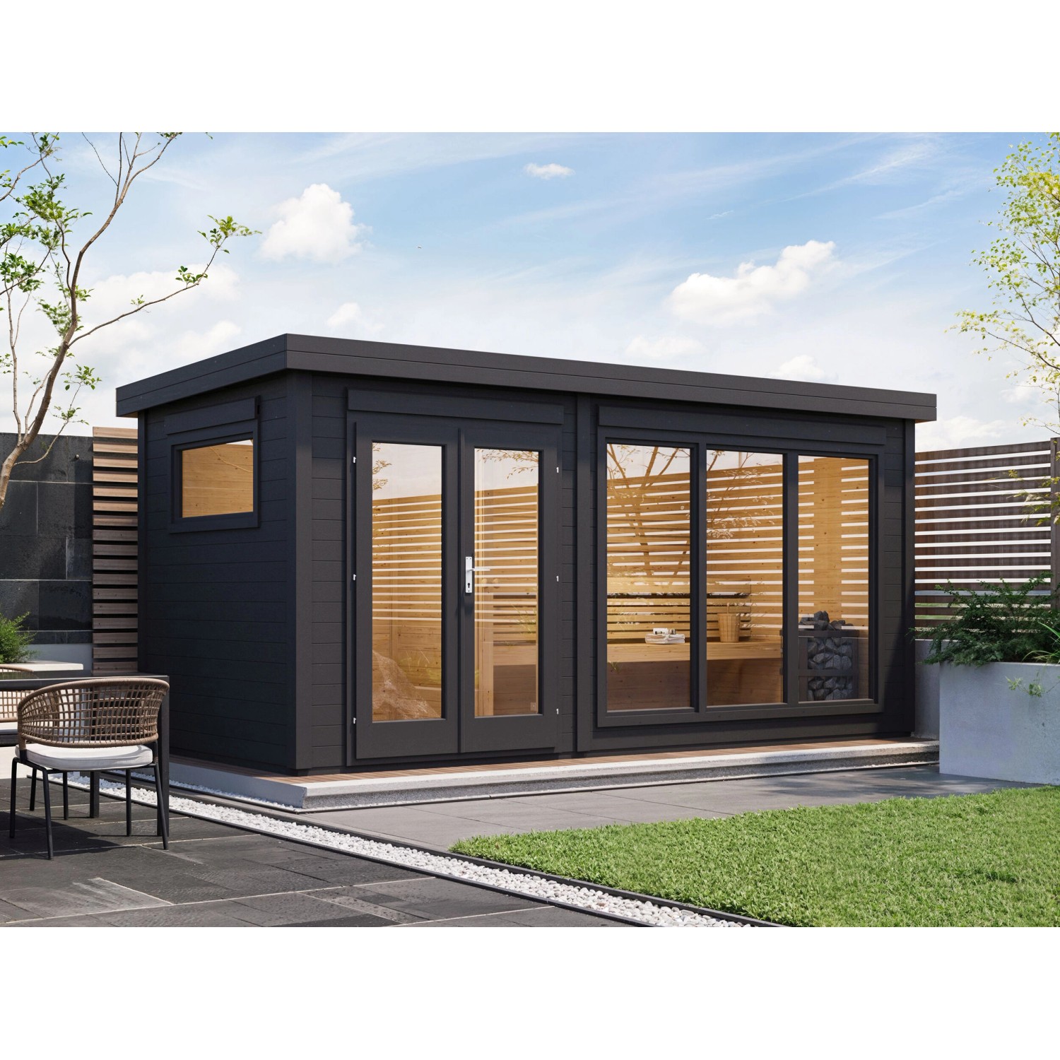 Fjordholz Saunahaus Modell Anita 2-Raum günstig online kaufen