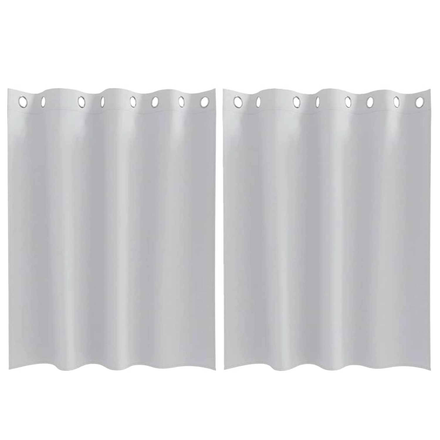 vidaXL Verdunkelungs-Vorhänge mit Ringen Helles Grau Polyester 4107348 günstig online kaufen