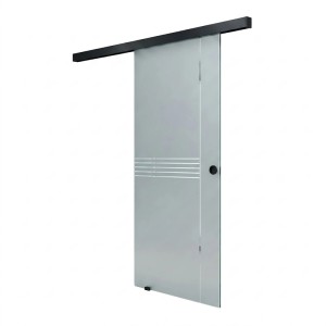 Doorlegro-Glasschiebetür Curve 1025 mm x 2050 mm Schwarz