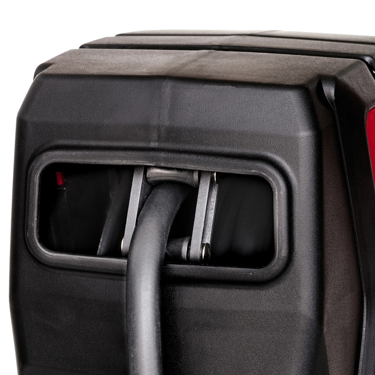 Detailaufnahme: Einhell Schlauchtrommel TC-PH 150, automatische Aufrollung, Zubehör für Kompressoren.