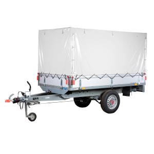 Stema Anhänger Basic SH 1300-25-13.1 mit Hochplane, Stützrad und Diebstahlsicherung.