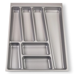 SOTECH ORGA-BOX II Besteckeinsatz 450 mm Höhe 45 mm Silbergrau Für Nobilia Schubladen