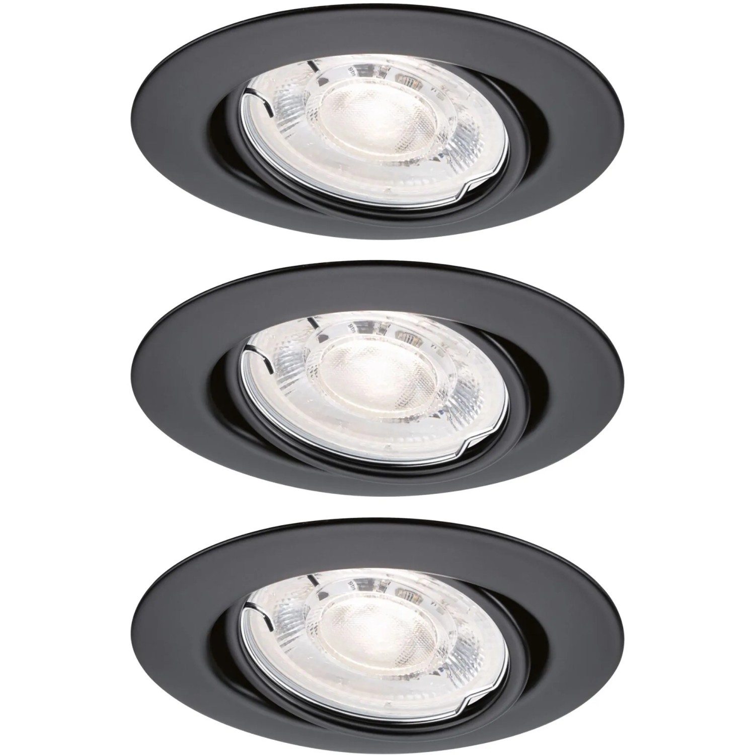 Paulmann LED EBL Base 3er-Set 3x550,m 3x4,9 W 2700 K Schwarz Dimmbar