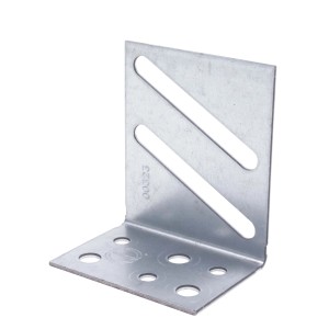 Protektor Anschlusswinkel 25x für UA 76/100, Stahl, silbernes Winkelprofil mit Löchern und Schlitzen.