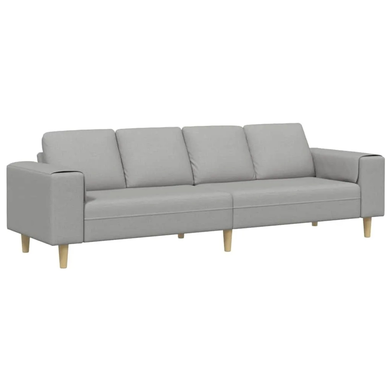 vidaXL Wohnzimmer Couch Wolkengrau 250 x 77 x 76 cm Polyester 3335089