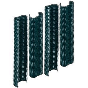 Grüne Drahtklammern (22 mm) für Zaunbau & Sichtschutz, 3 Stück im Set.