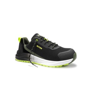 ELTEN Sicherheitshalbschuh LEEVI S3S, schwarz-limette. Sportlicher Low-Cut Arbeitsschuh mit ESD und WELLMAXX Sohle.