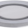 Runder Paulmann LED-Bodeneinbaustrahler für den Außenbereich, insektenfreundlich, aus Metall.