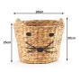 Kobolo Aufbewahrungskorb Korb CAT Wasserhyazinthe Motiv Katze_3