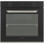 Schwarzer Telefunken Einbaubackofen mit 78 Liter Volumen und Hot Air Shield, 60 cm breit.