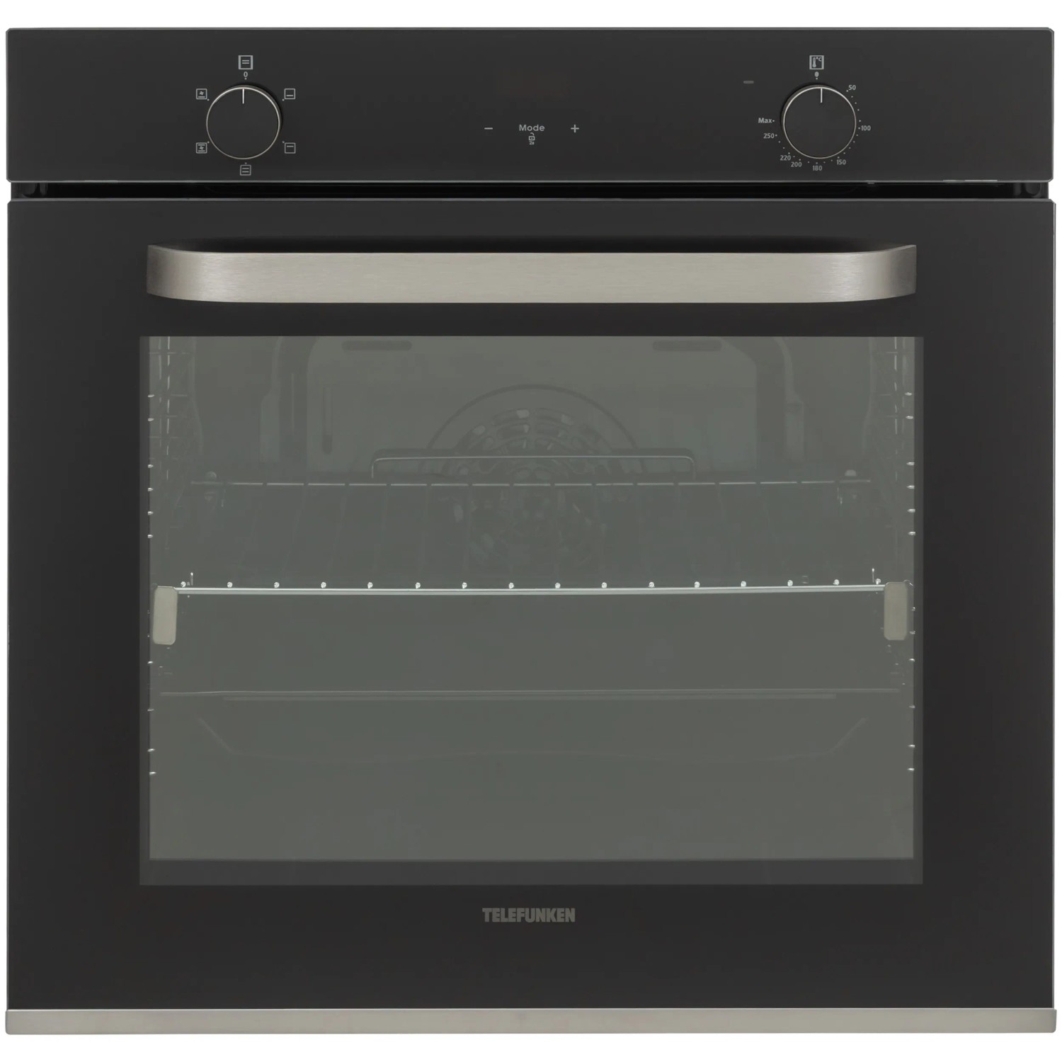 Telefunken Backofen Einbaubackofen Autark 78 Liter Hot Air Shield 60 cm Einbau Ofen Ohne Kochfeld Schwarz