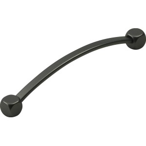 Siro Möbelgriff, Metall, Schwarzchrom matt, Lochabstand 96 mm.