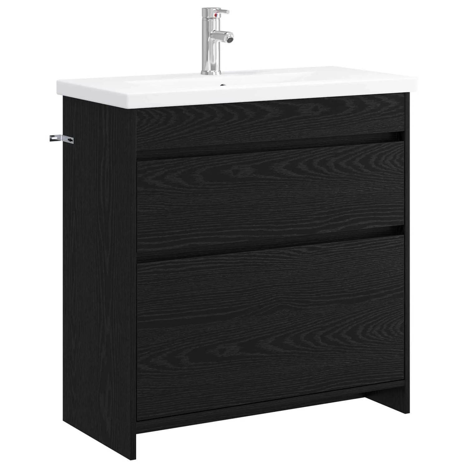 vidaXL Badezimmermöbel-Set Schwarze Eiche 81 x 40 x 84,5 cm 3404267