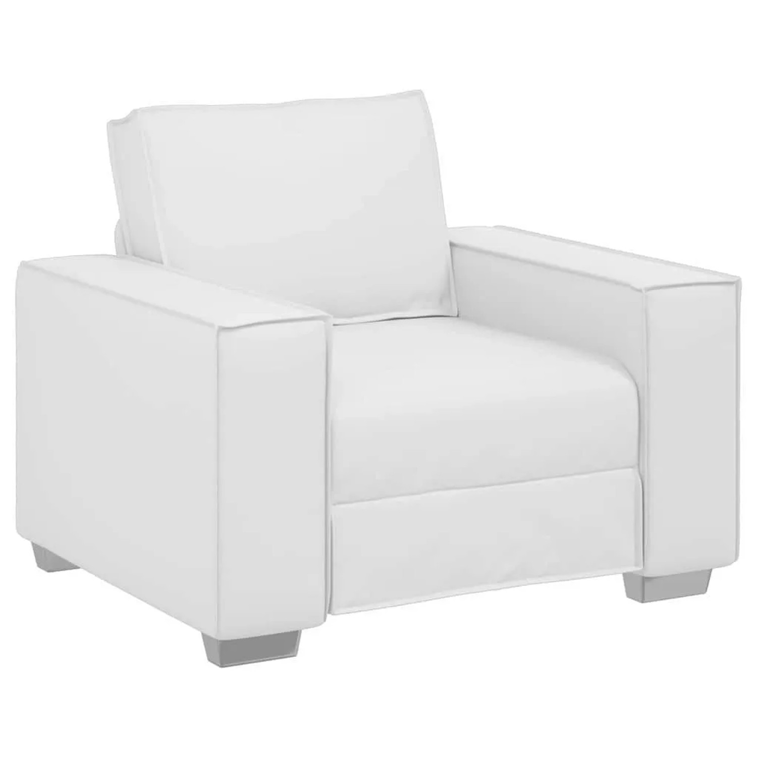 vidaXL Sofa-Sessel Weiß 100 cm Kunstleder 4105045