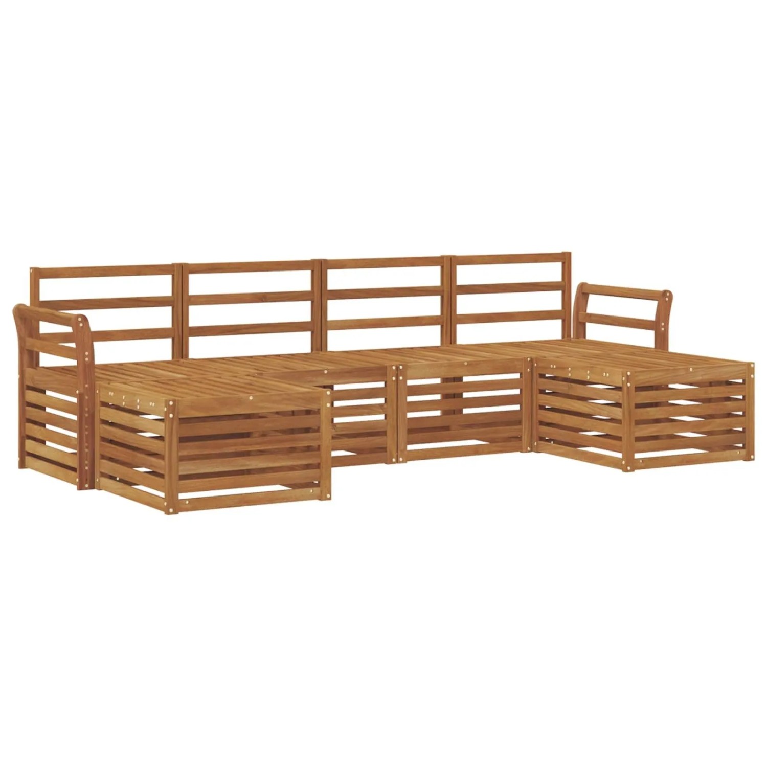 vidaXL Sofagarnituren 6 Tlg Natur Massivholz Akazie 3375249