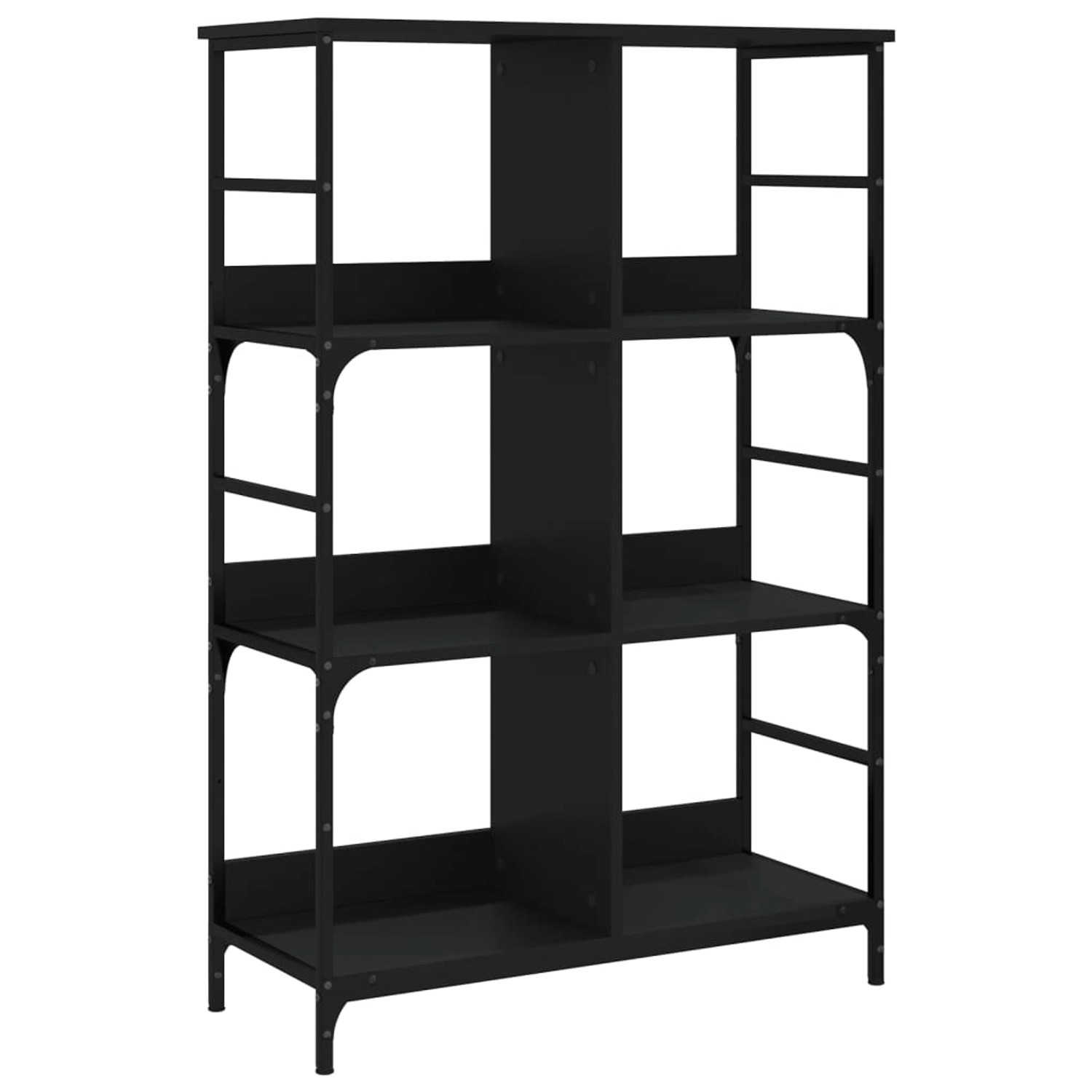 vidaXL Bücherregal Bücherregal Schwarz 78,5x33x117,5 cm Spanplatte günstig online kaufen