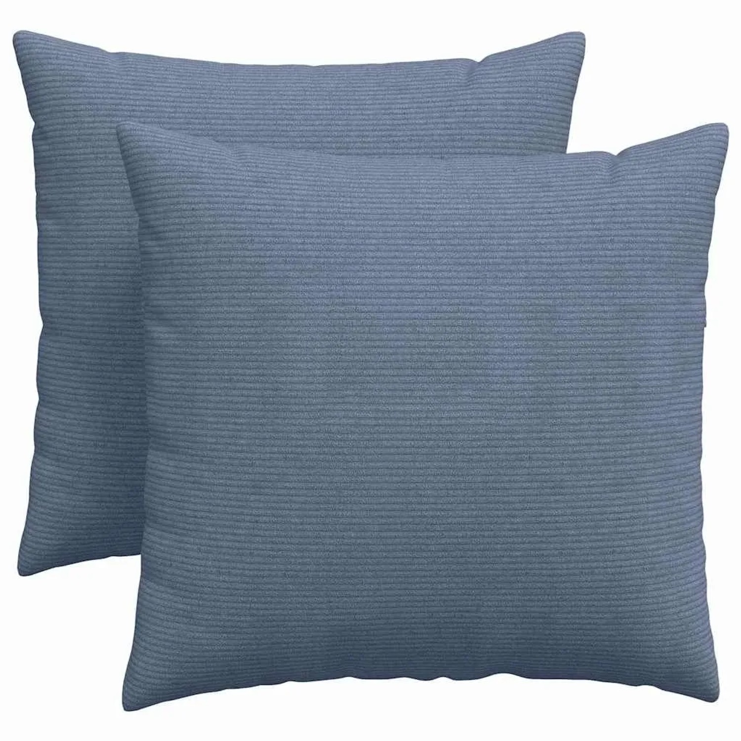 vidaXL Sofakissen 2 Stück Blau 45 x 45 cm Cordstoff 42013949