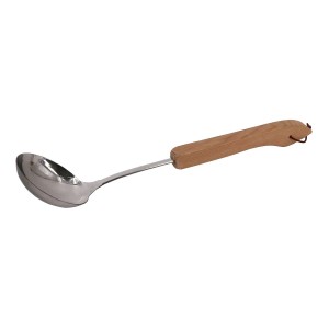 Saunakelle aus Edelstahl mit Holzgriff für Saunaeimer, Zubehör für Infrarotkabinen.