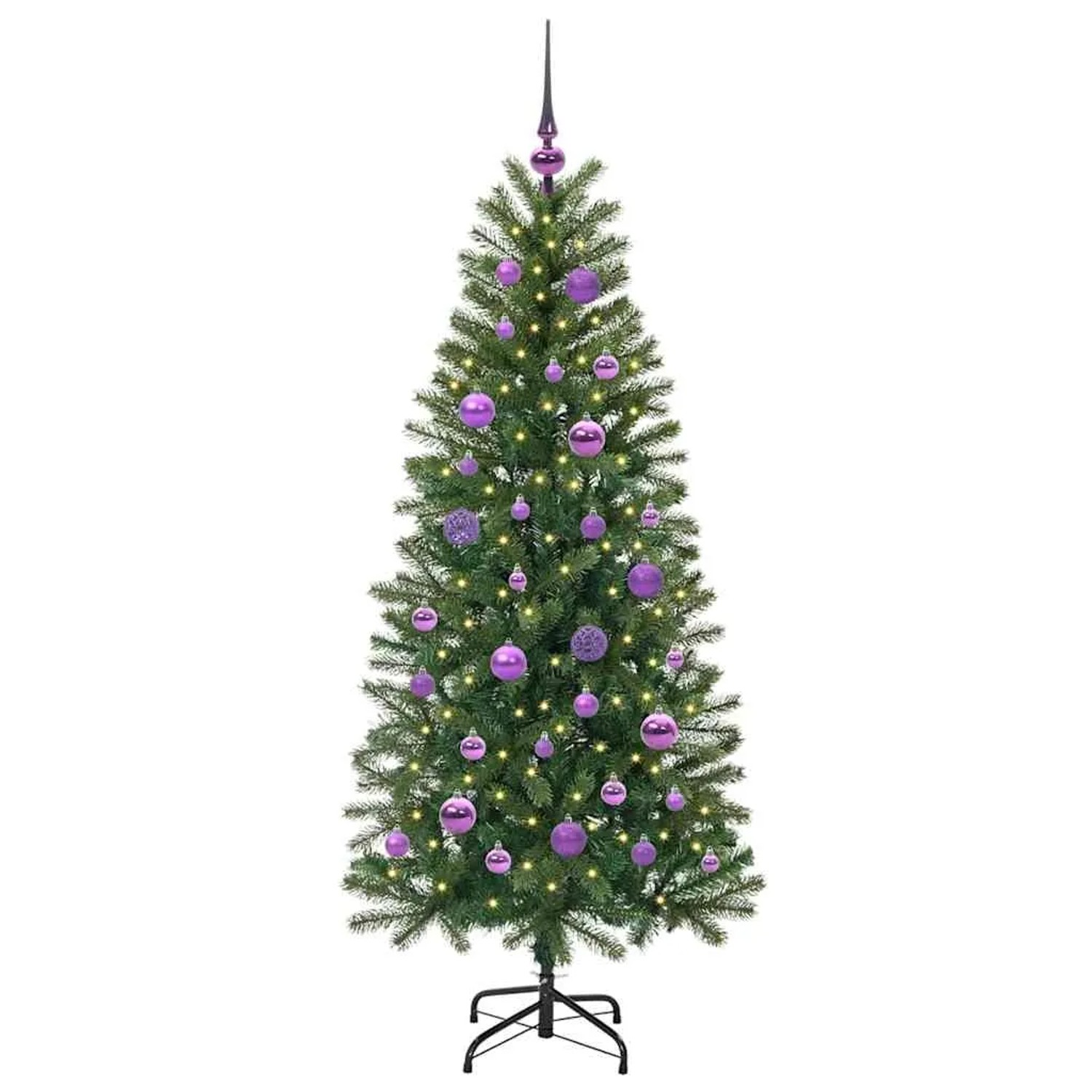 vidaXL Künstlicher Weihnachtsbaum mit 150 LEDs Grün 150 cm PE und PVC 3397347