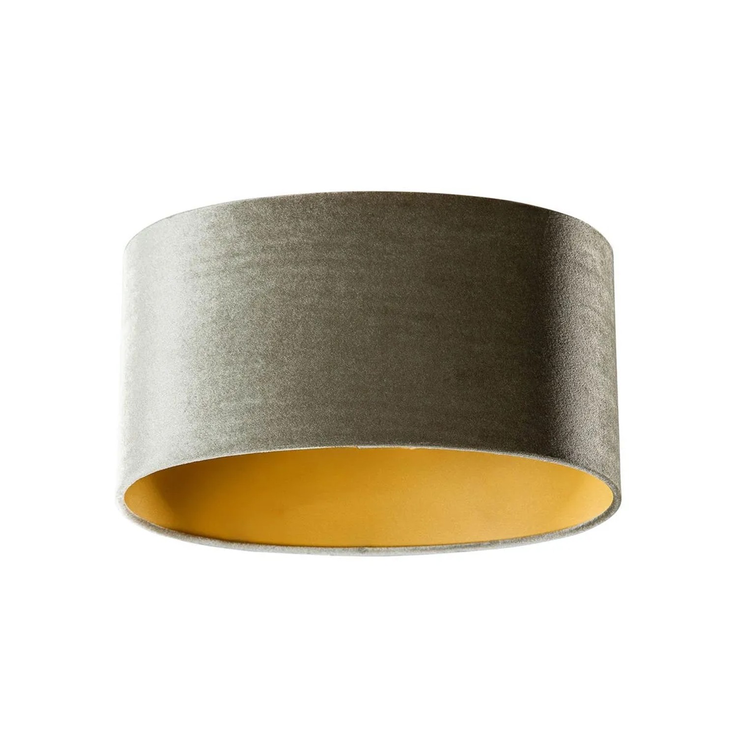 QAZQA Samtlampenschirm Grün mit Goldener Innenseite Oval 35 23 18