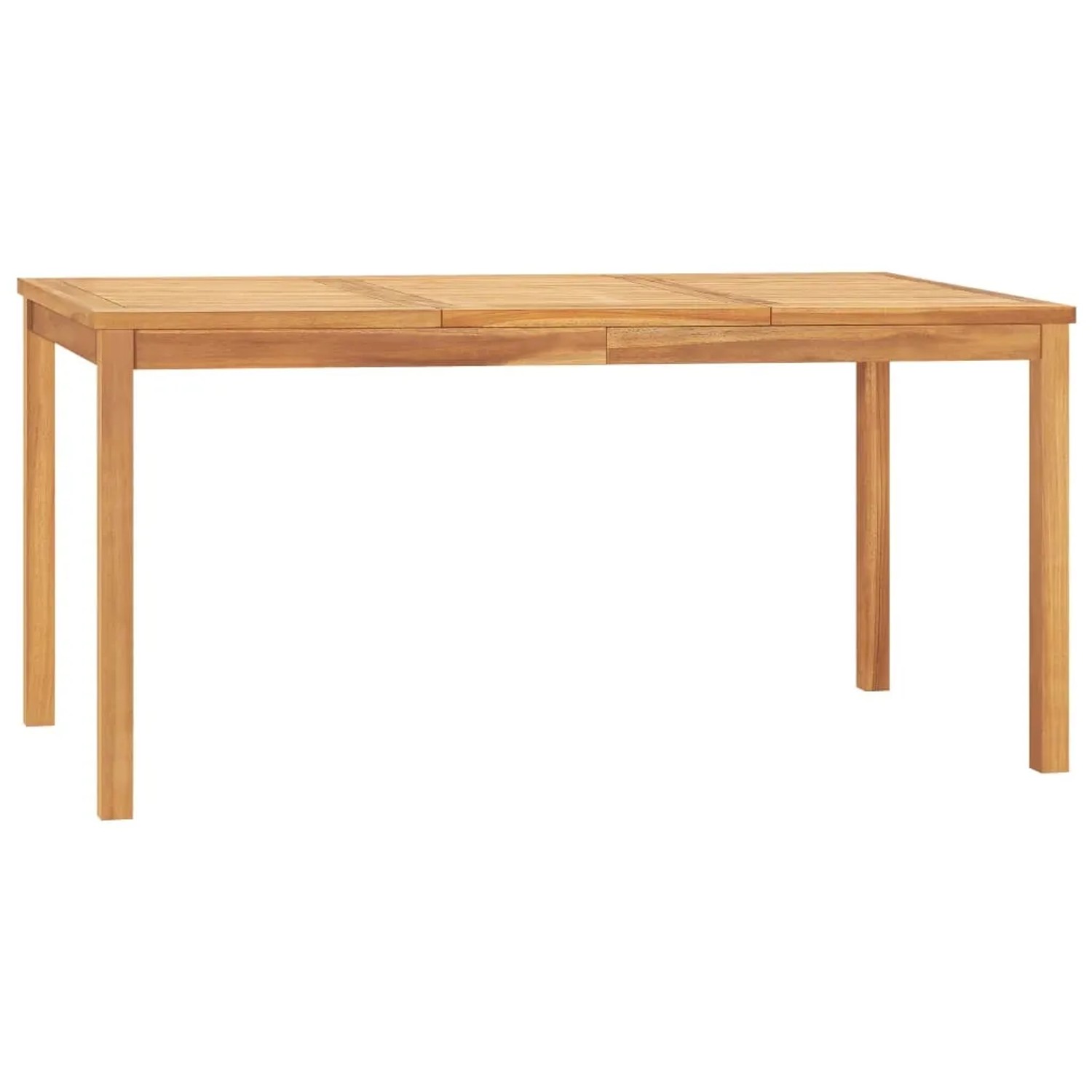 vidaXL Garten-Essgruppe aus Teakholz, 5-teilig, Modell 95. Gartentisch und Stühle aus Massivholz.