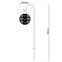 Braune Näve LED Solarleuchte Lampion mit Erdspieß, 78cm hoch. Dekorative Gartenbeleuchtung.