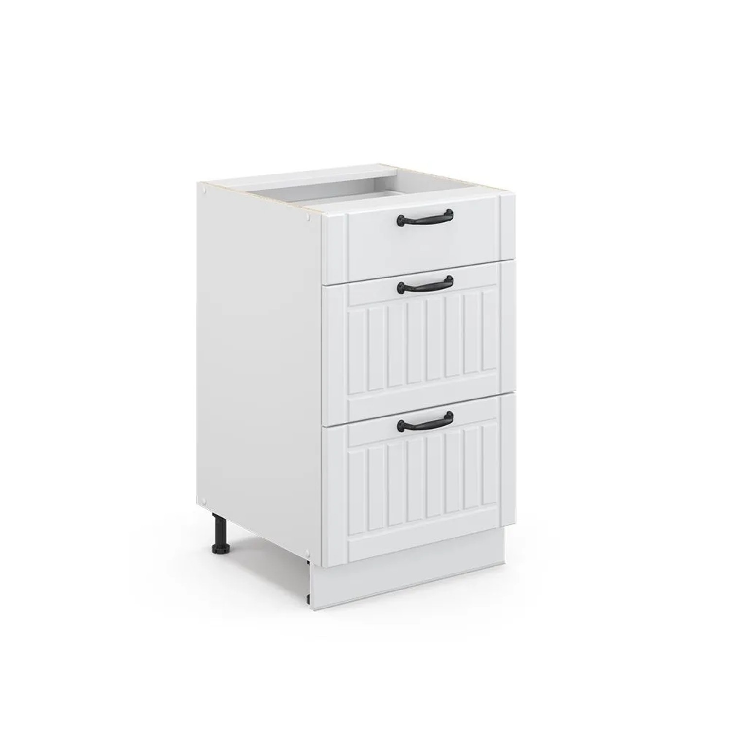 Vicco Badschrank Fame-Line Weiß Landhaus 50 x 82 ohne Arbeitsplatte