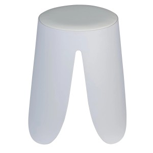 Wenko Badhocker Comiso Ø 44,5 cm x 46 cm Weiß Matt