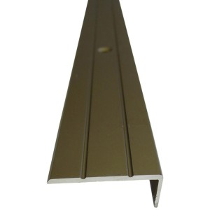 Treppenwinkelprofil, 25x10 mm, Bronze, 1000 mm, für Laminat und Parkett.