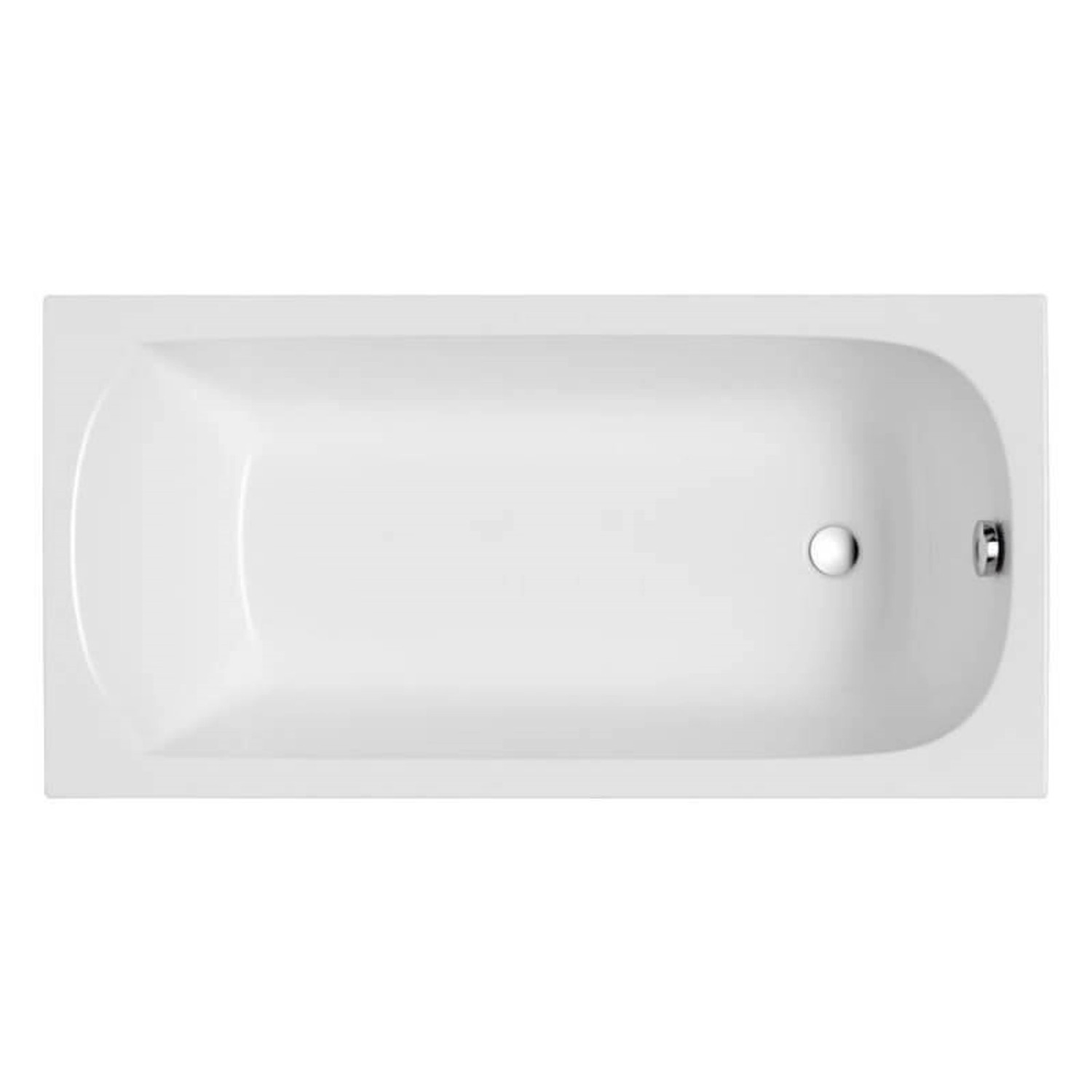 Bad Land Badewanne Rechteck CLASSIC SLIM 130x70 Ablauf Füße