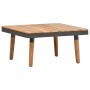 Quadratischer Couchtisch aus Akazienholz und Stahl, Teil des vidaXL Garten-Lounge-Sets.