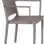 Stapelbarer Gartenstuhl Lane von Siena Garden in Taupe, 56x57x80 cm.
