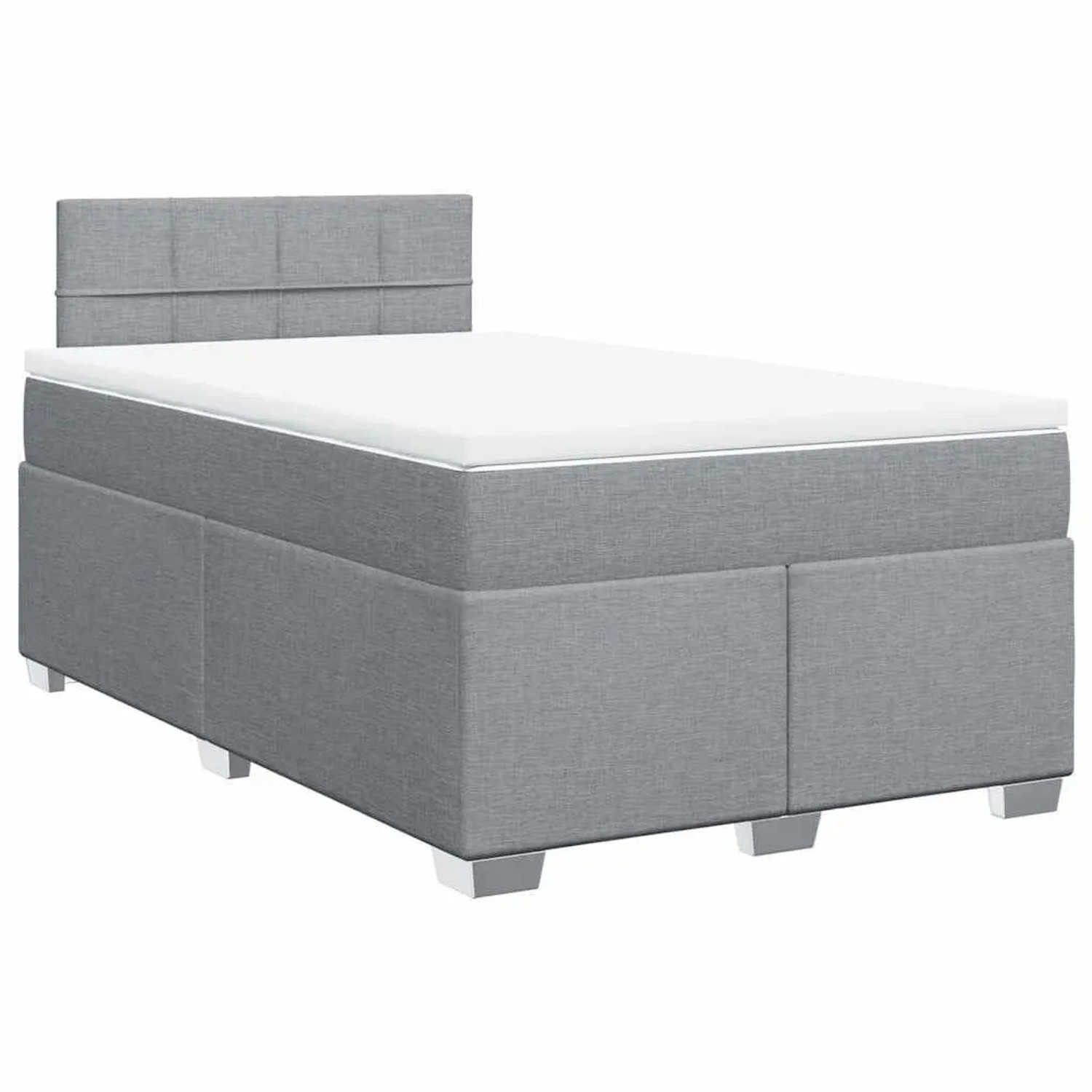 vidaXL Boxspringbett mit Matratze Hellgrau 120x190 cm Stoff 3285827 günstig online kaufen