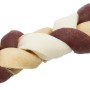 Trixie Denta Fun Braided Stick, geflochtener Hunde-Natursnack aus Rinderhaut, 30g.