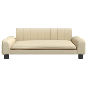 vidaXL Hundebett Creme 90x53x30 cm Stoff 171846