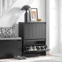 Schwarzer SoBuy Schuhkipper FSR165-K-SCH mit 2 Klappen im Flur.