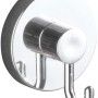 Wenko Vacuum-Loc Hakenset, 2 Chrom-Haken für Bad & Küche, glänzend, runde Form.
