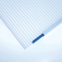 Detailaufnahme: Klare Polycarbonat Doppelstegplatte für Skan Holz Terrassenüberdachung.