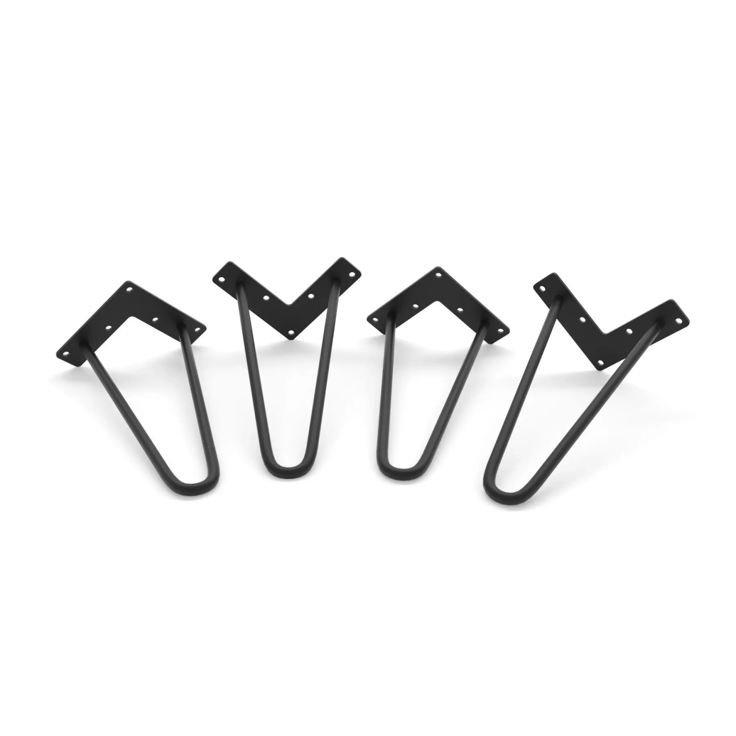 HEVVA Möbelfüße NEAPEL 25 cm Hoch 4er Set Schwarz