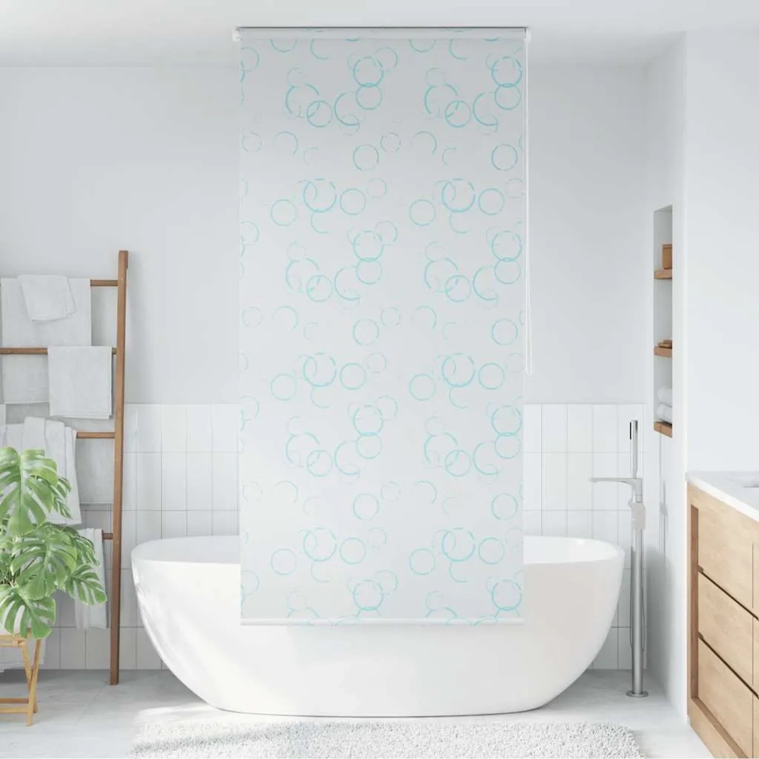 vidaXL Duschrollo 100x240 cm Blasenmuster 142866_2
