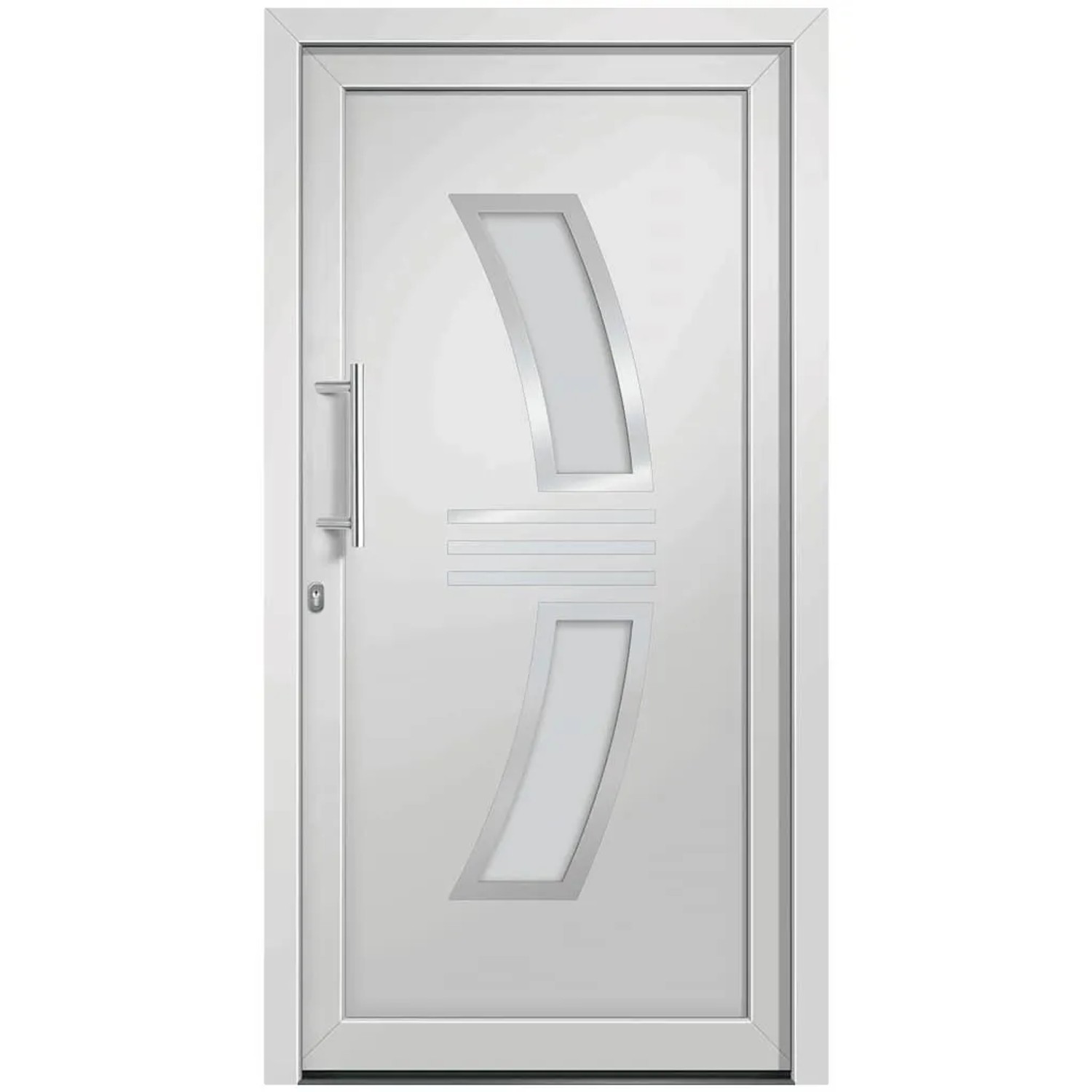 vidaXL Haustür Weiß 98x208 cm 3057562