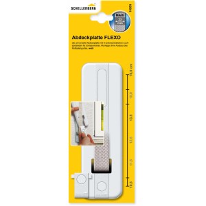 Schellenberg Rollladen Gurtwickler Abdeckplatte Flexo Maxi, variable Lochabstände, weiß.