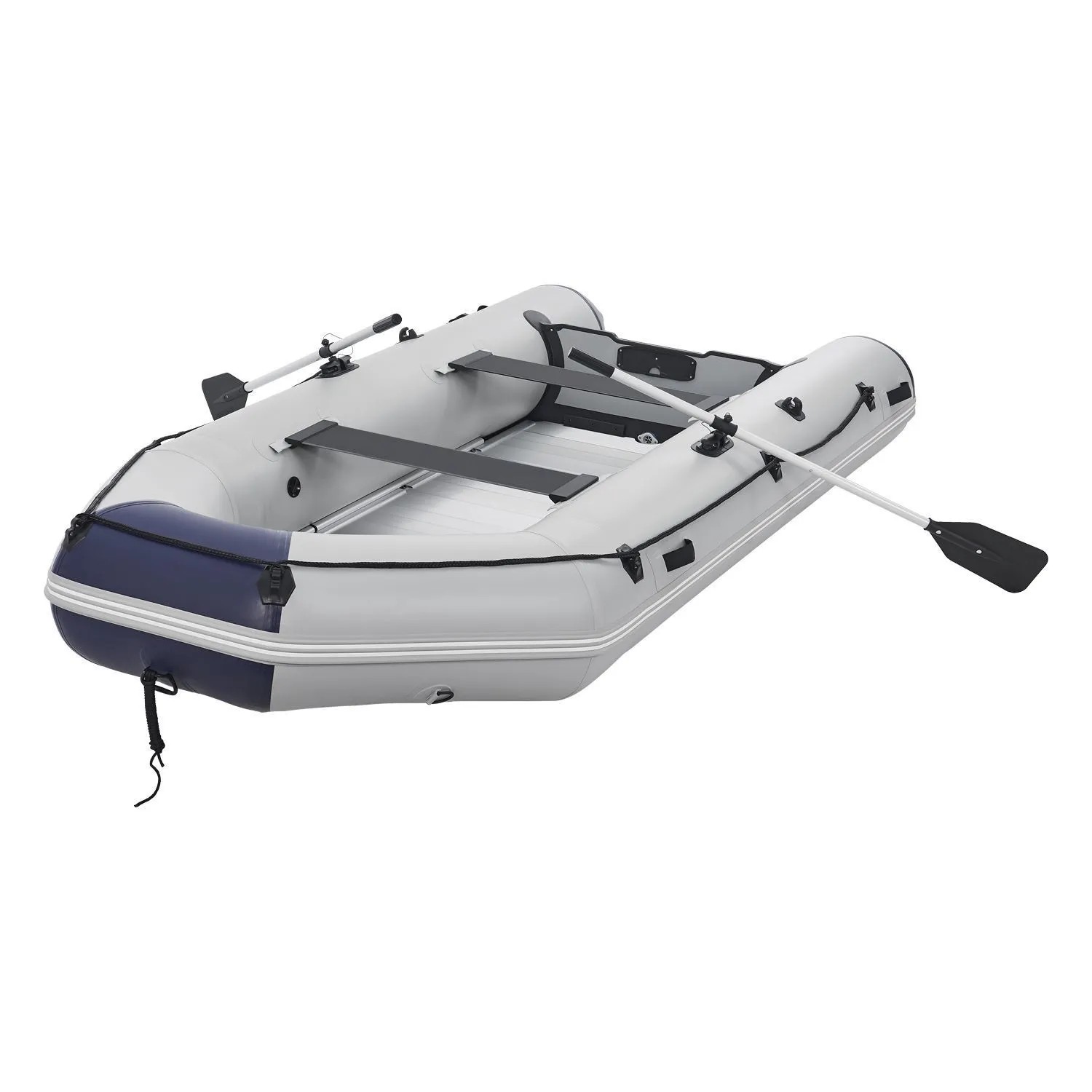 ArtSport Schlauchboot Paddelboot Grau mit Aluboden  3,80m