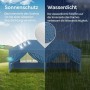Blauer WOLTU Pavillon 3x6m: wasserabweisend und mit Sonnenschutz