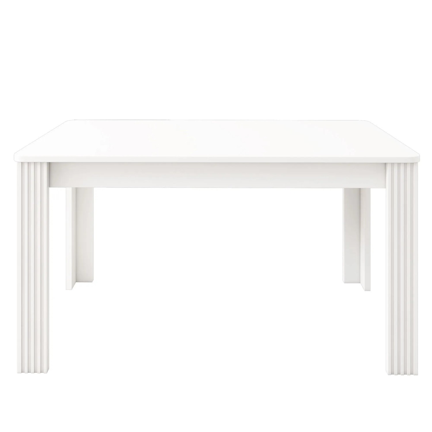 okwish Esszimmertisch Modern Einfacher Esstisch 116 × 65 cm Weiß