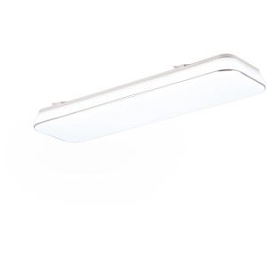 Moderne, weiße LED Deckenleuchte Blanca, 60 cm breit, für Flur und Wohnraum.